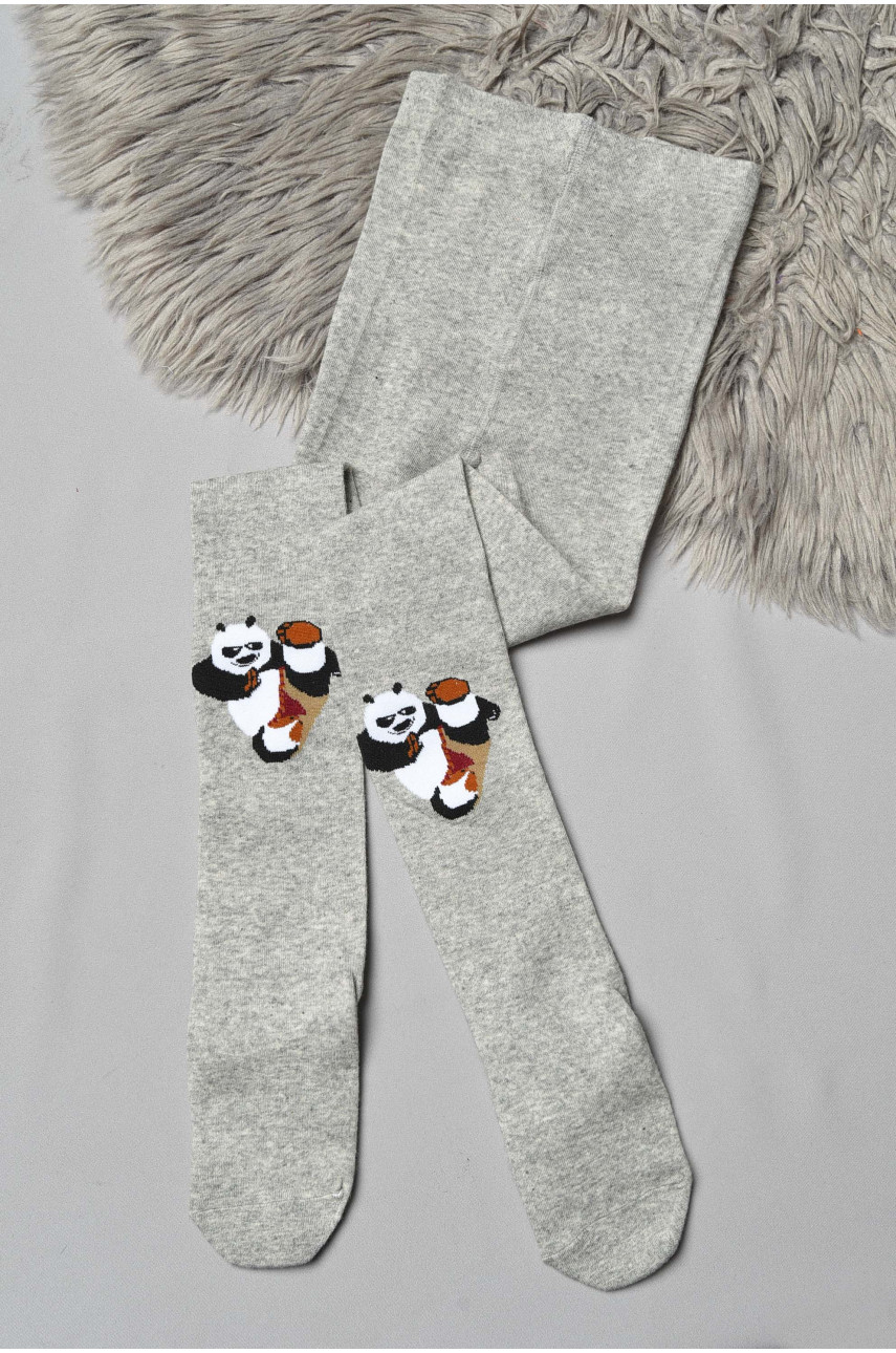 Колготи дитячі з малюнком світло-сірого кольору FCK13 189935