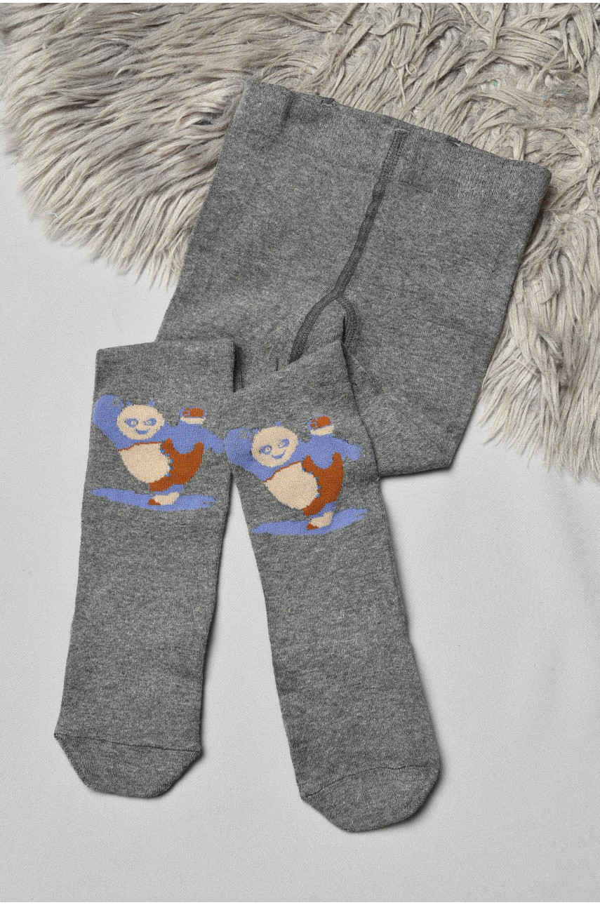 Колготи дитячі з малюнком темно-сірого кольору FCK13 189936