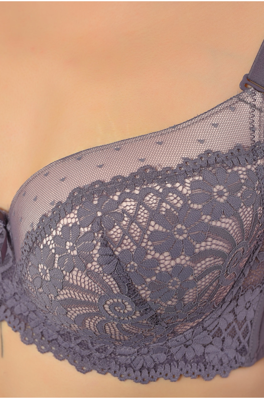 Бюстгальтер женский сиреневого цвета чашка D 50003-2 189942