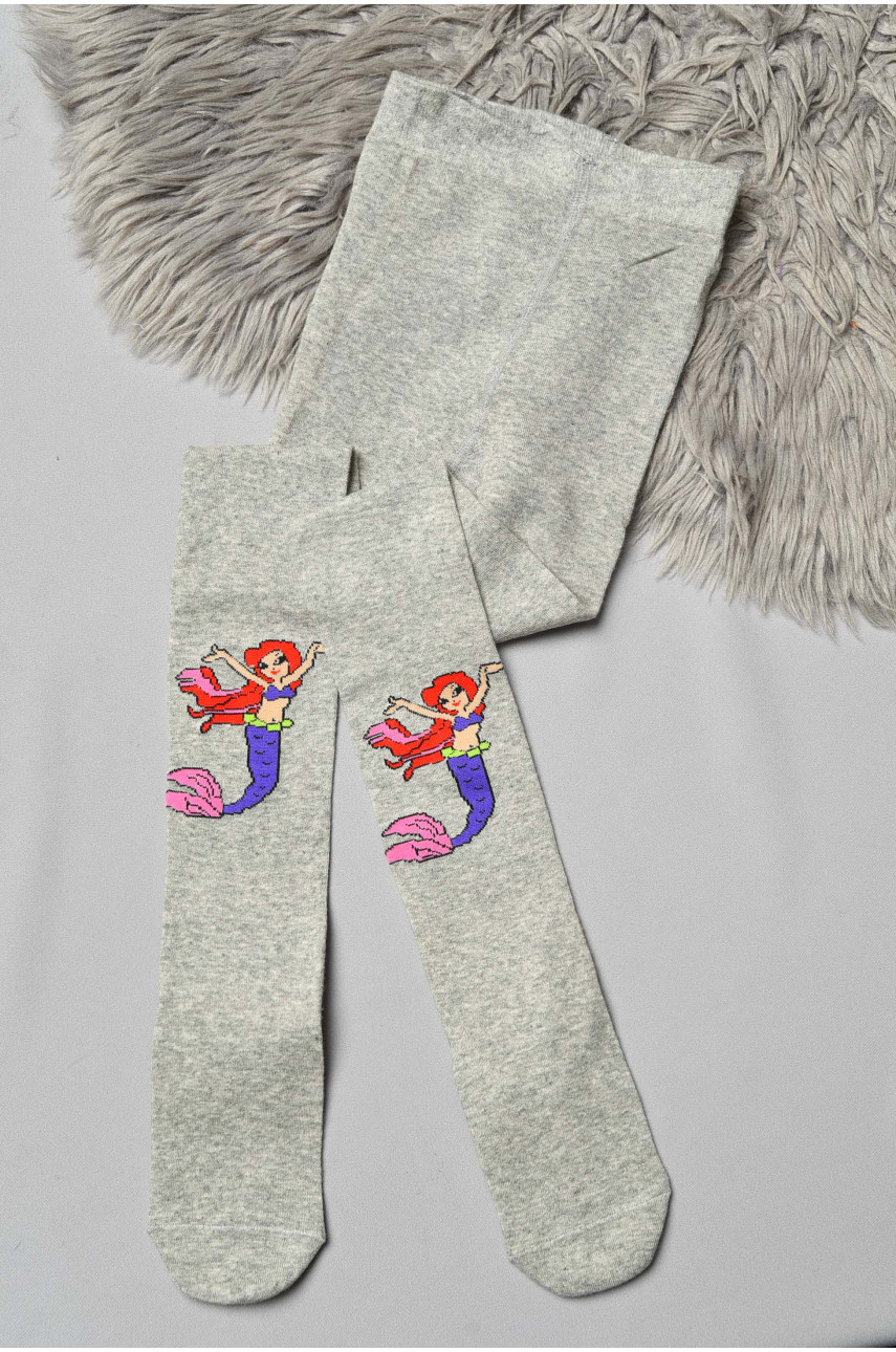Колготи дитячі з малюнком для дівчинки сірого кольору FCK16 189943