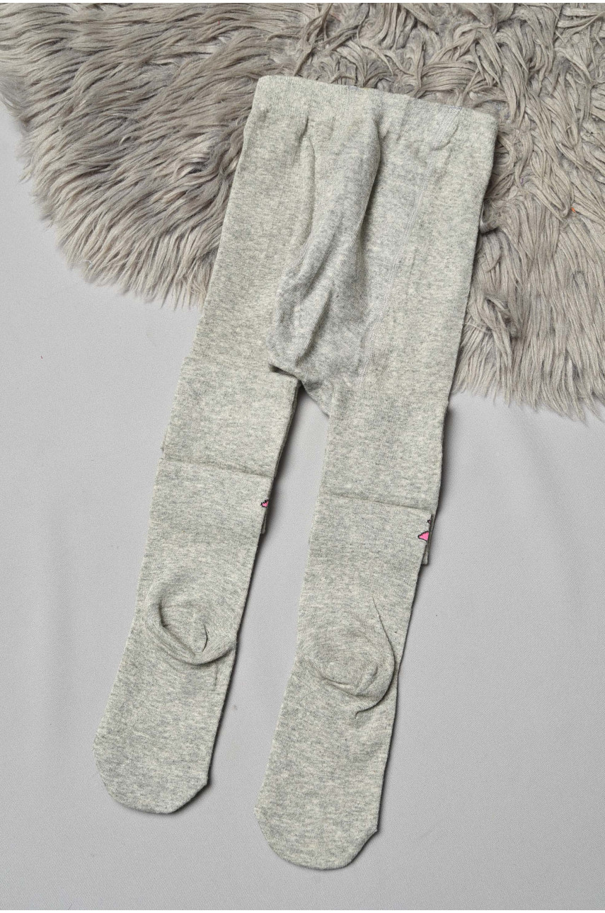 Колготи дитячі з малюнком для дівчинки сірого кольору FCK16 189943