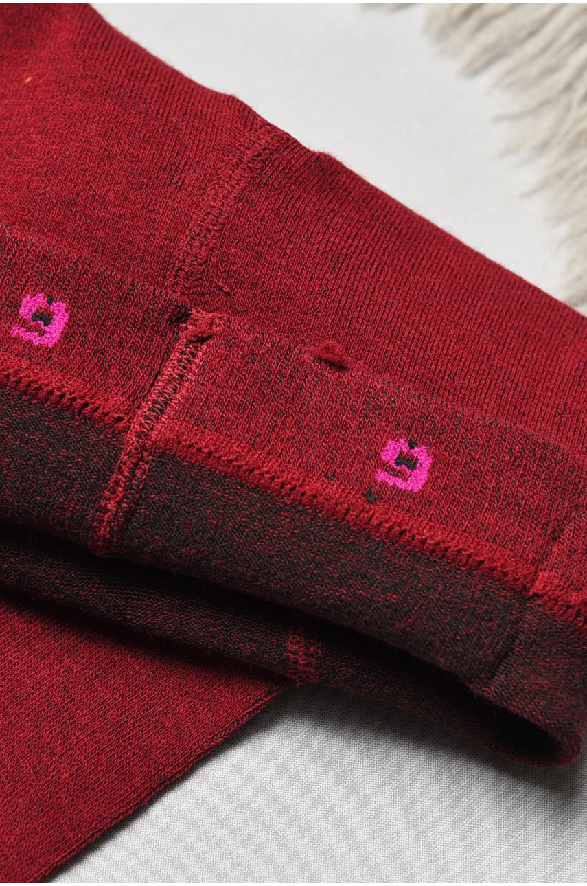 Колготи дитячі з малюнком для дівчинки бордового кольору FCK16 189949