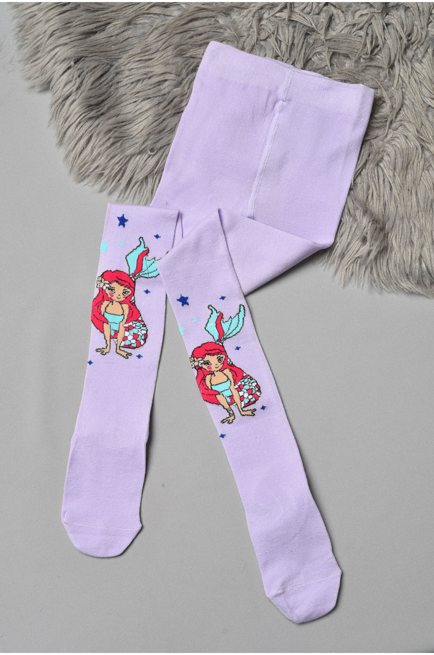 Колготи дитячі з малюнком для дівчинки бузкового кольору FCK16 189953
