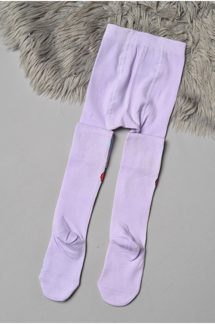 Колготи дитячі з малюнком для дівчинки бузкового кольору FCK16 189953