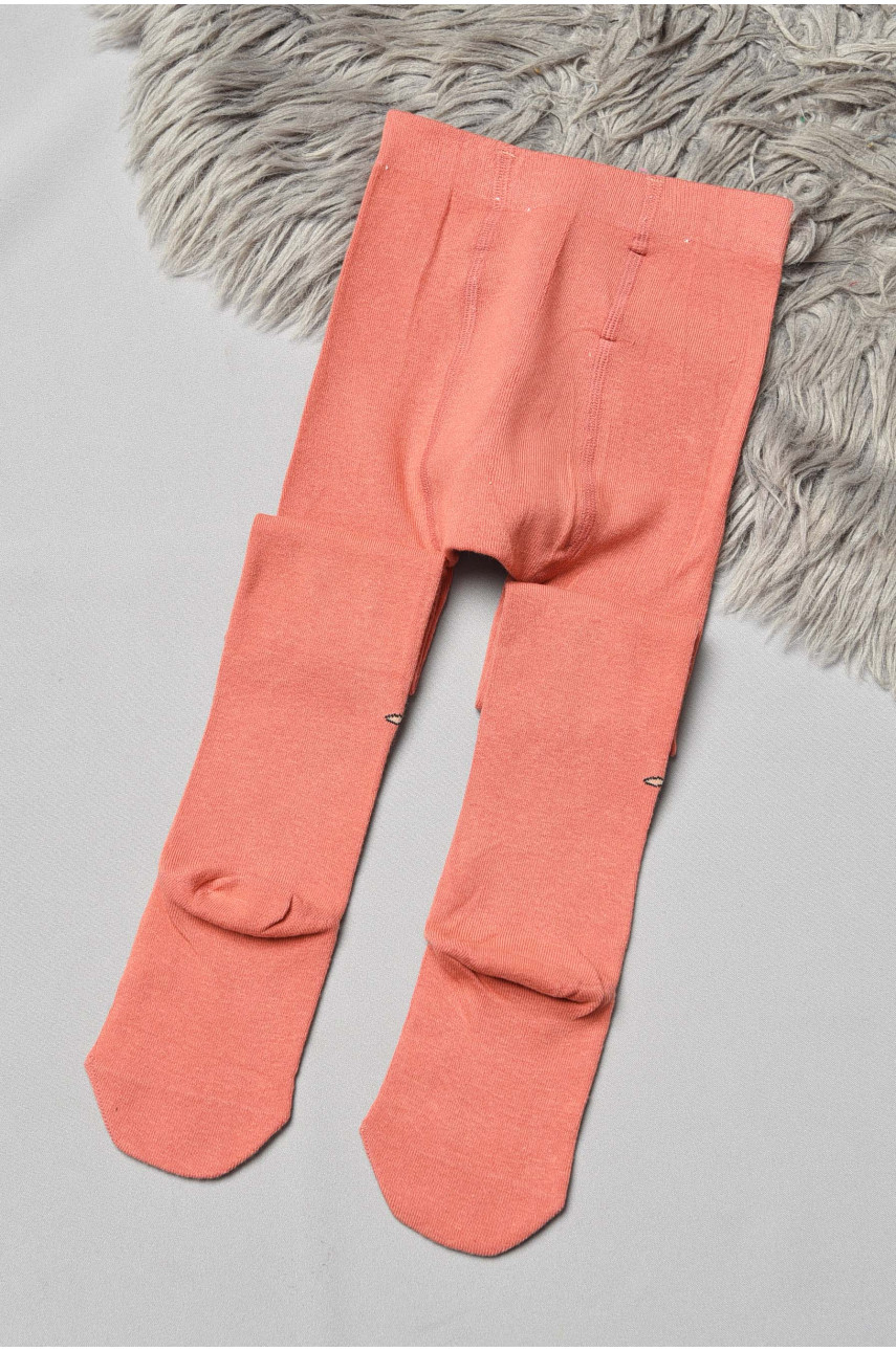 Колготи дитячі з малюнком для дівчинки теракотового кольору FCK16 189954