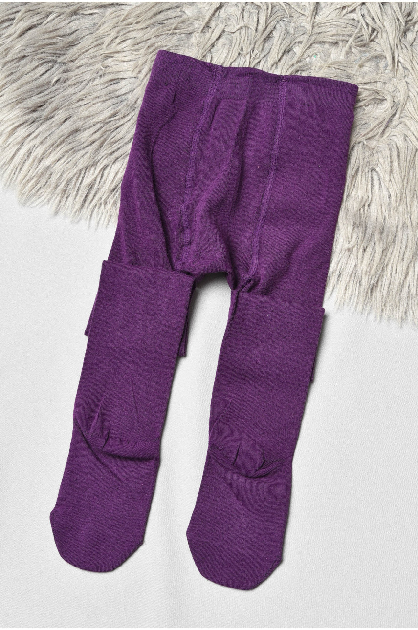 Колготи дитячі з малюнком для дівчинки фіолетового кольору FCK16 189955