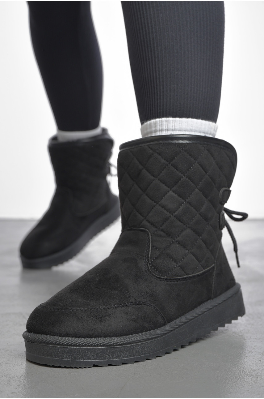 Угги женские на меху черного цвета Д19 189961