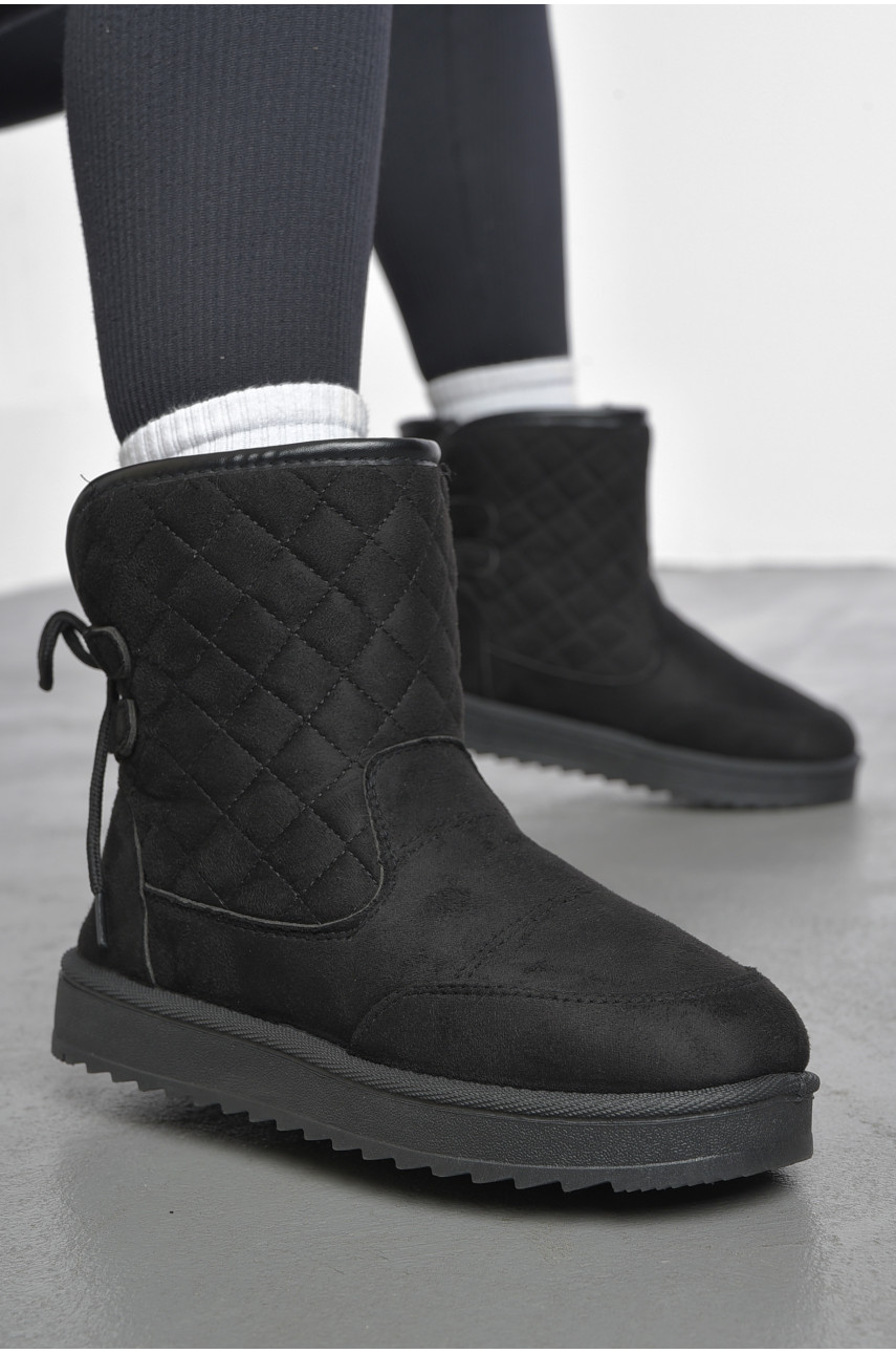 Угги женские на меху черного цвета Д19 189961