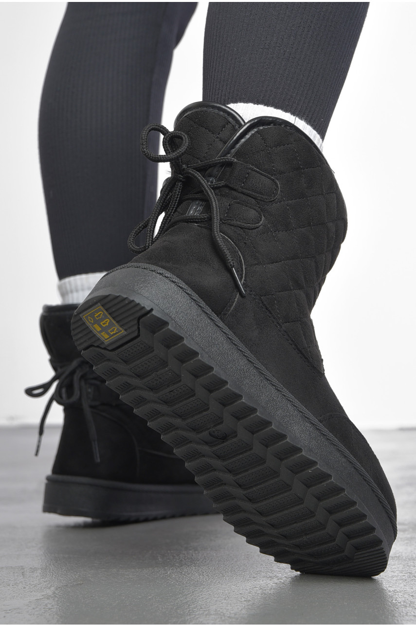 Угги женские на меху черного цвета Д19 189961