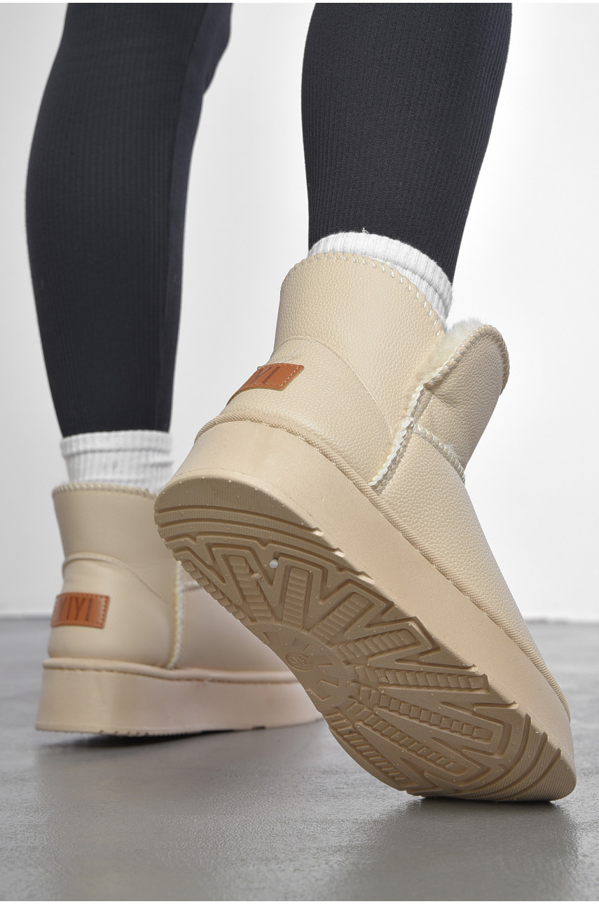 Угги женские на меху молочного цвета 88-1 189962