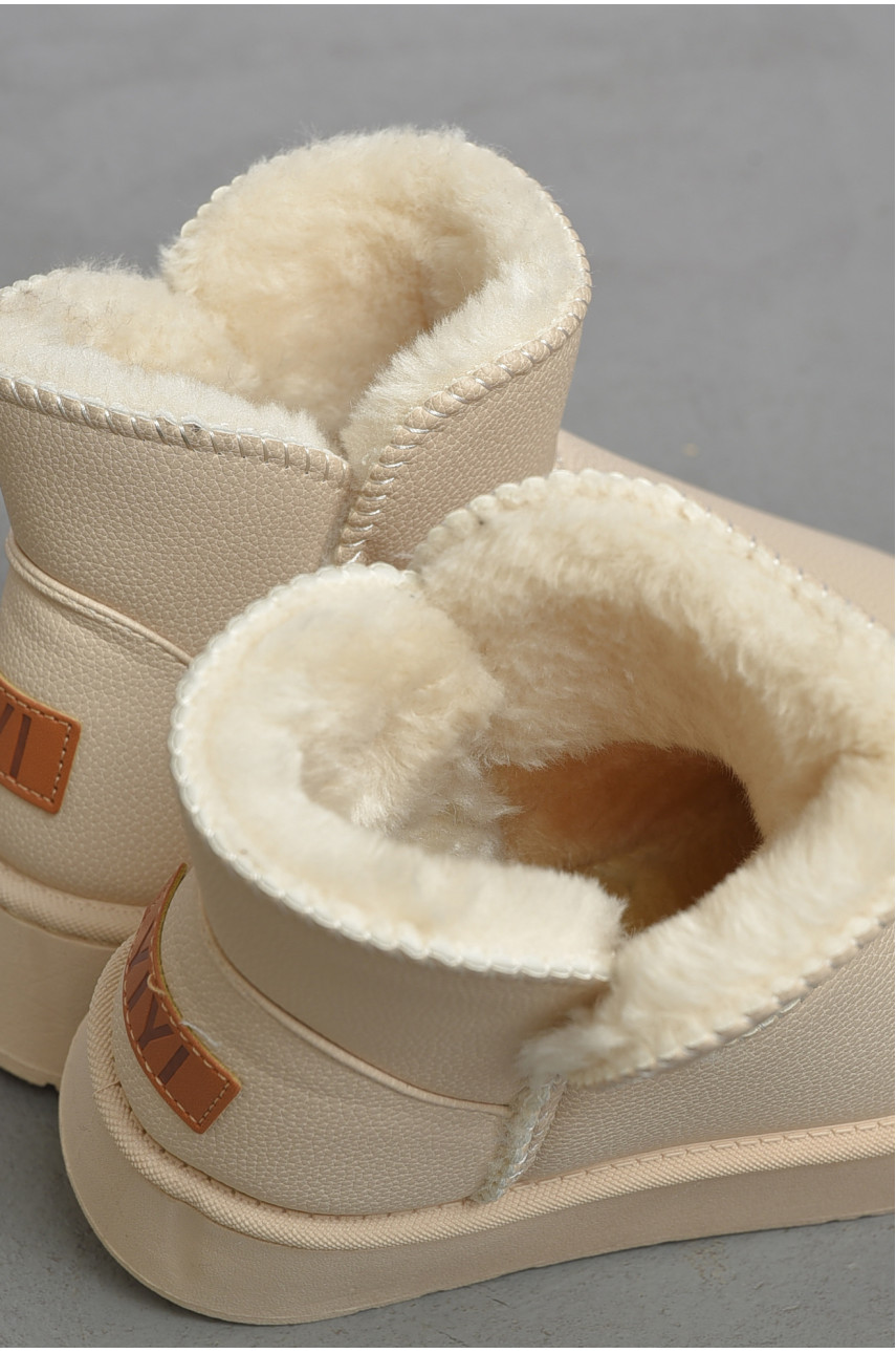 Угги женские на меху молочного цвета 88-1 189962