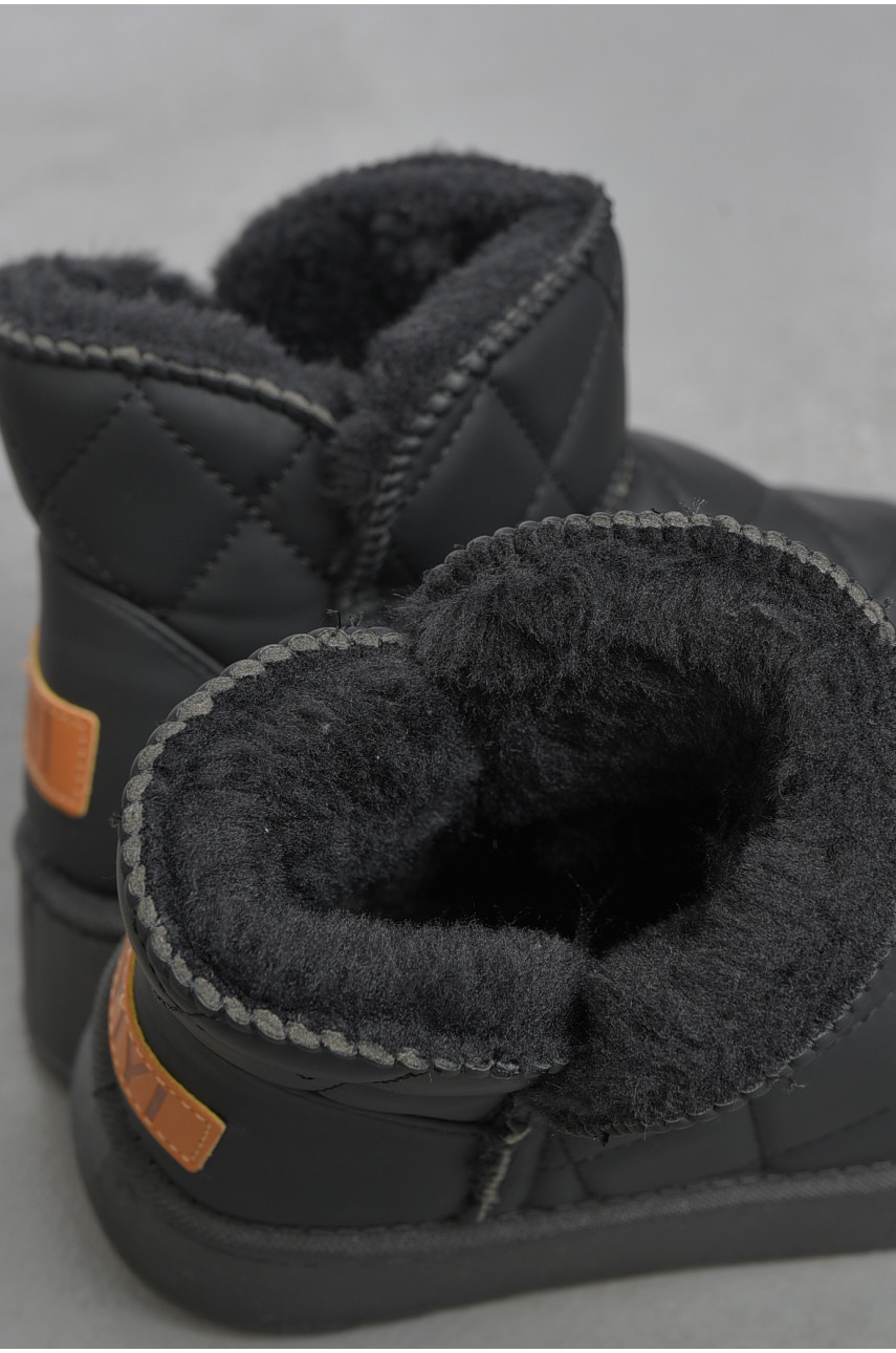 Угги женские на меху черного цвета 79-1 189963