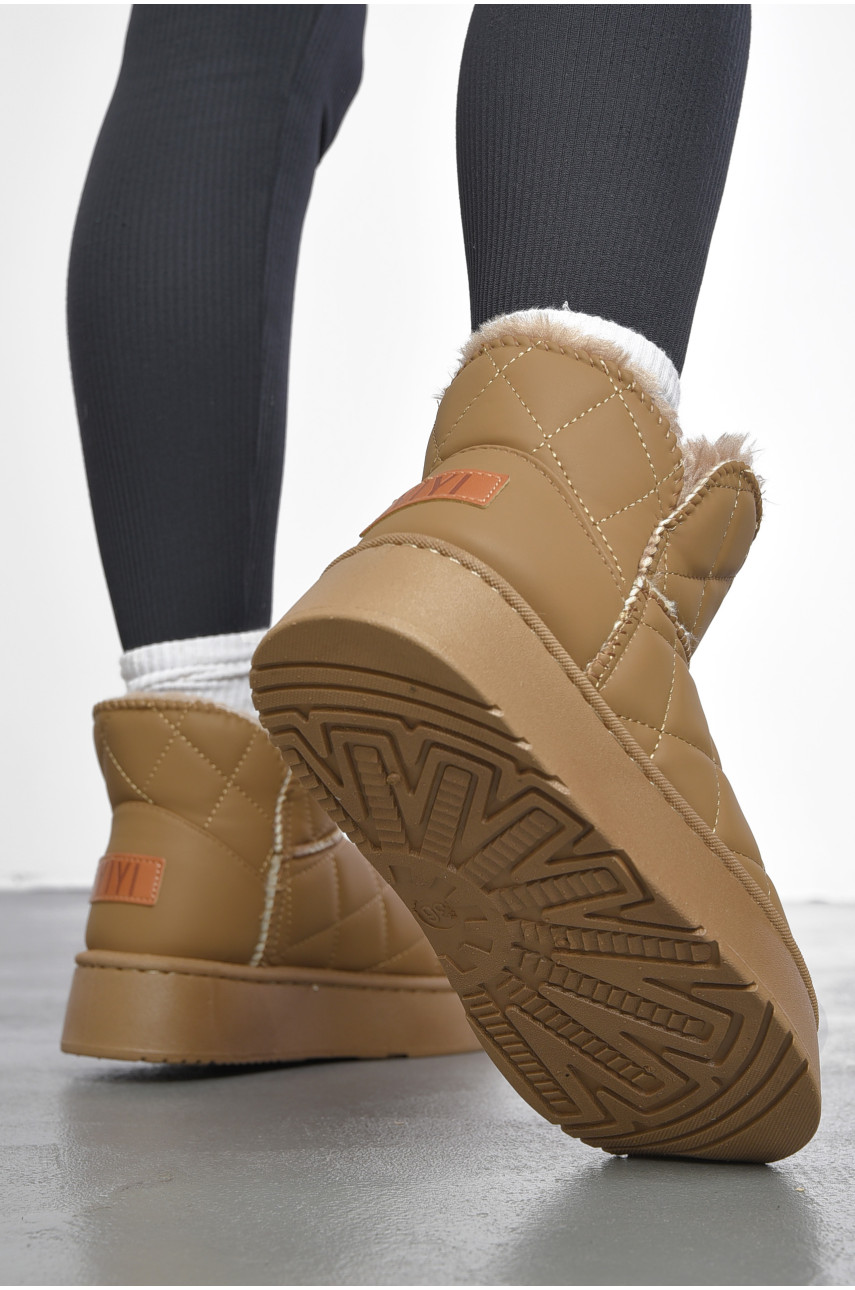 Угги женские на меху бежевого цвета 79-2 189965