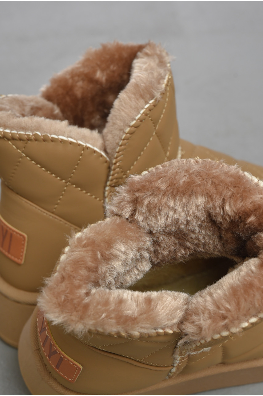 Угги женские на меху бежевого цвета 79-2 189965