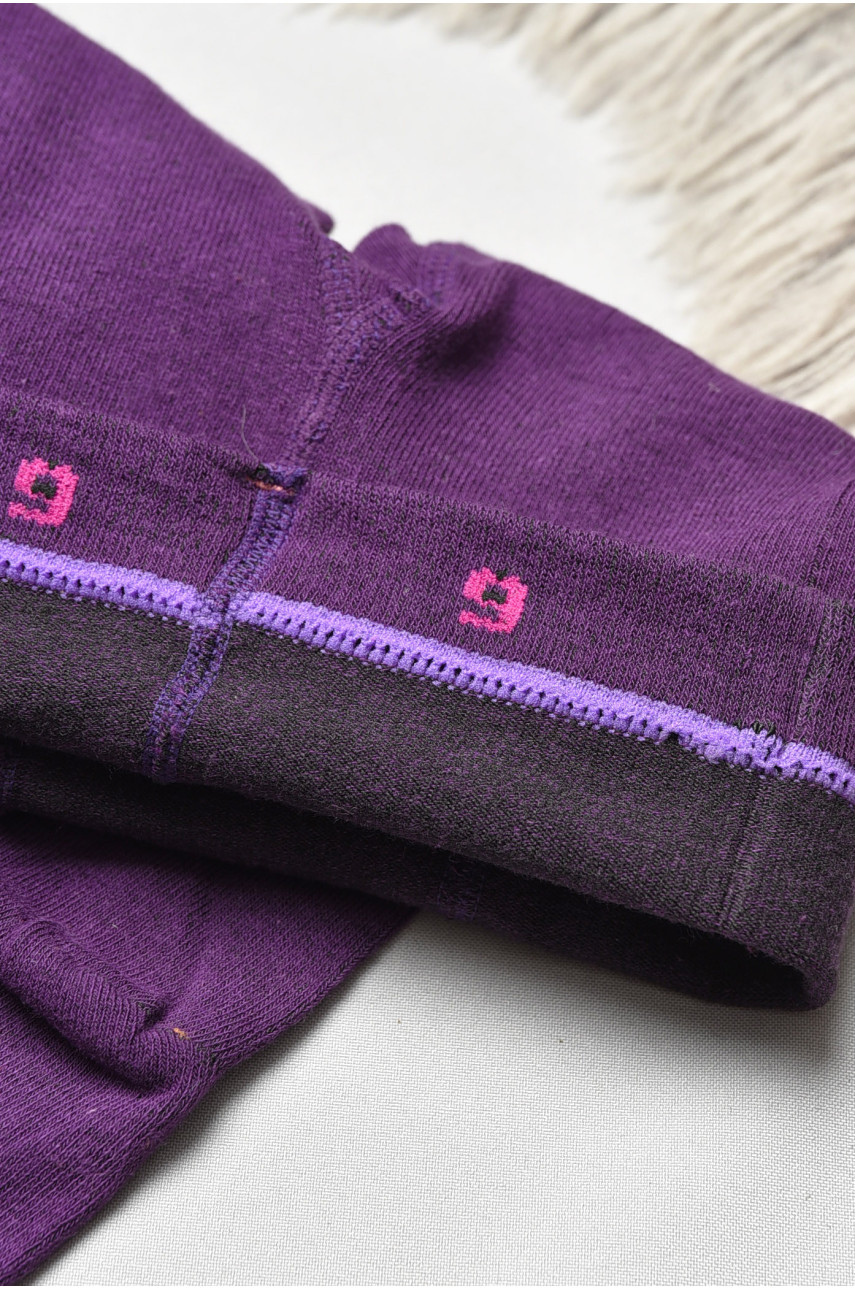 Колготи дитячі з малюнком для дівчинки фіолетового кольору FCK16 189975
