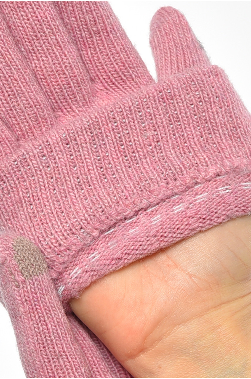 Рукавички жіночі рожевого кольору утеплені 1113 189984