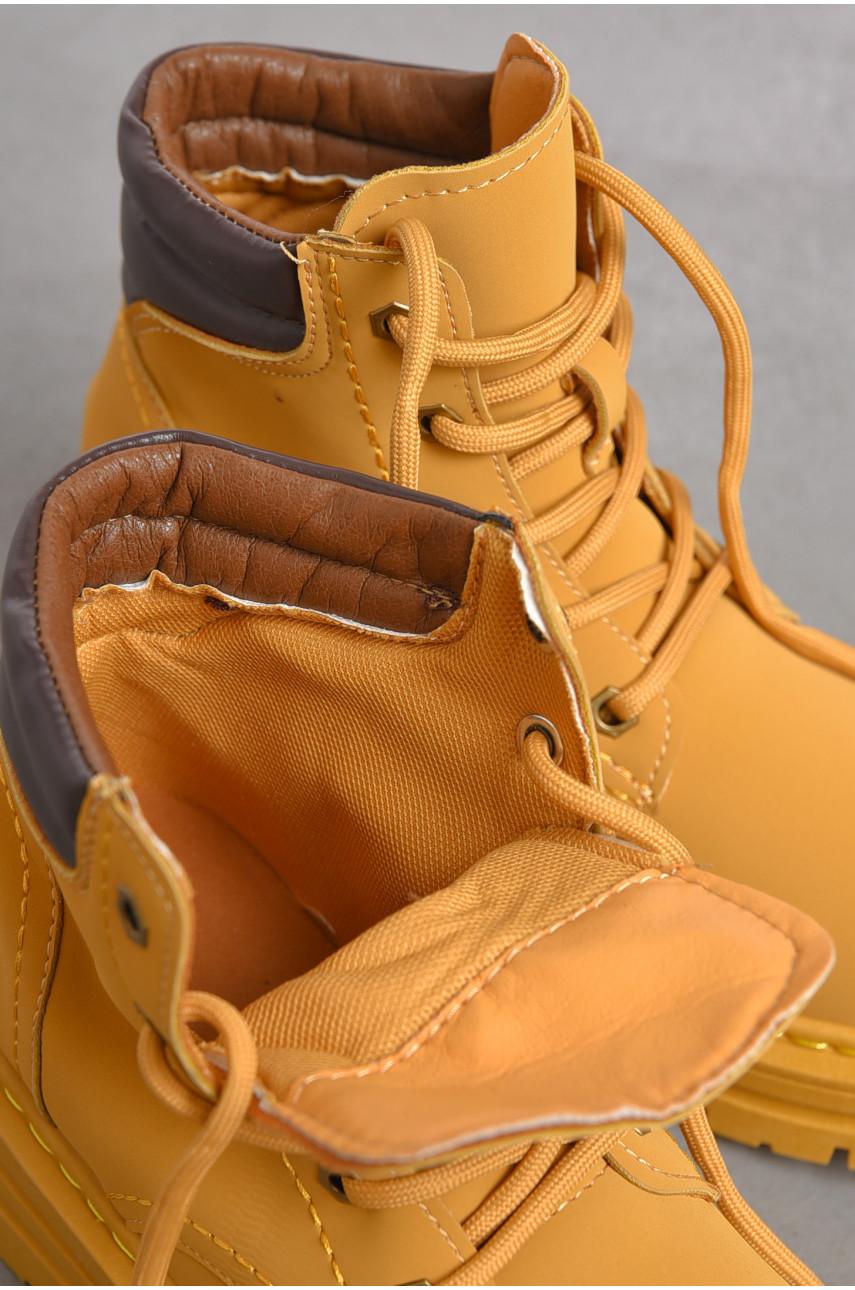 Ботинки женские демисезонные горчичного цвета 2290 189985