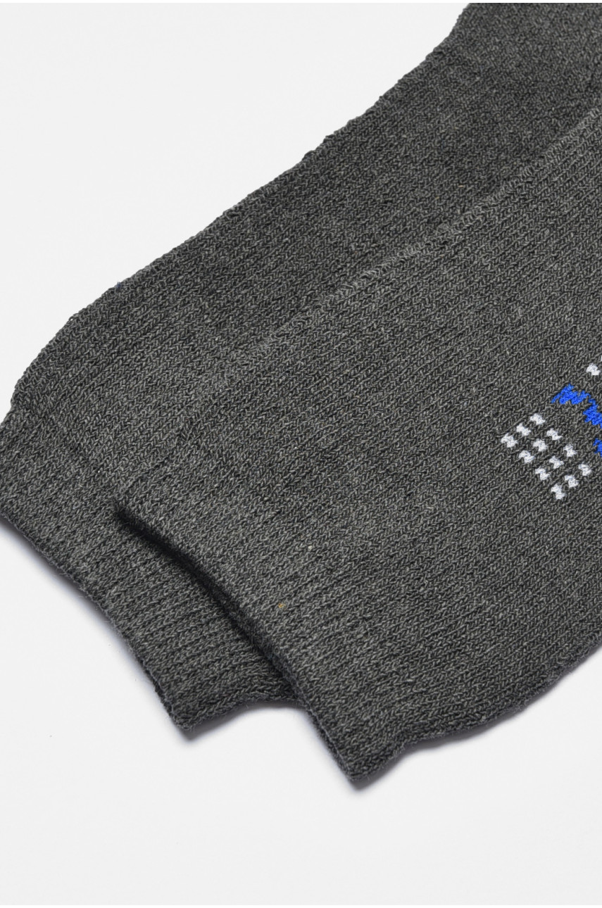 Шкарпетки чоловічі махрові темно-сірого кольору 226 189994