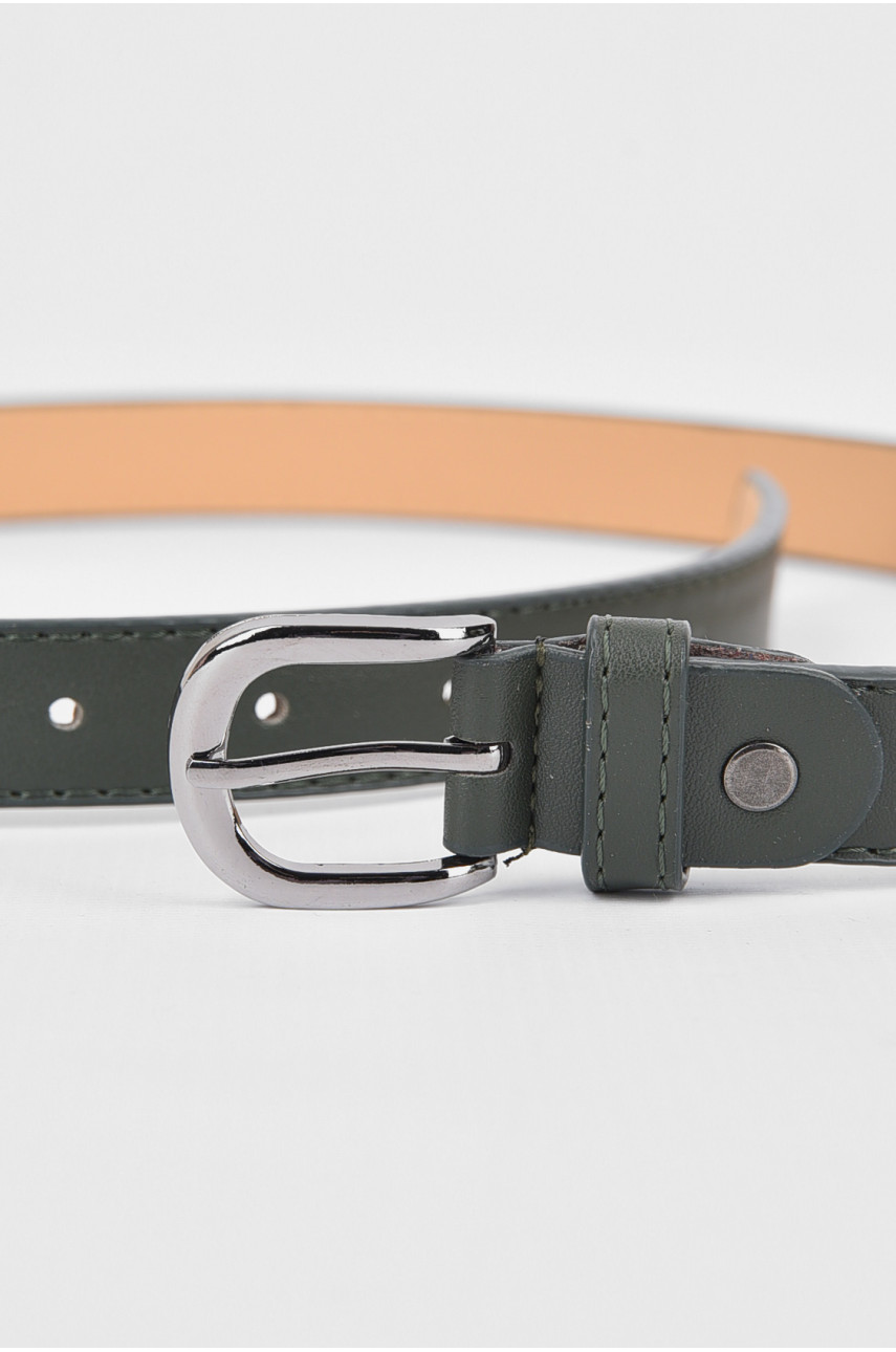 Ремінь жіночий темно-зеленого кольору розмір 107*2 см 190001