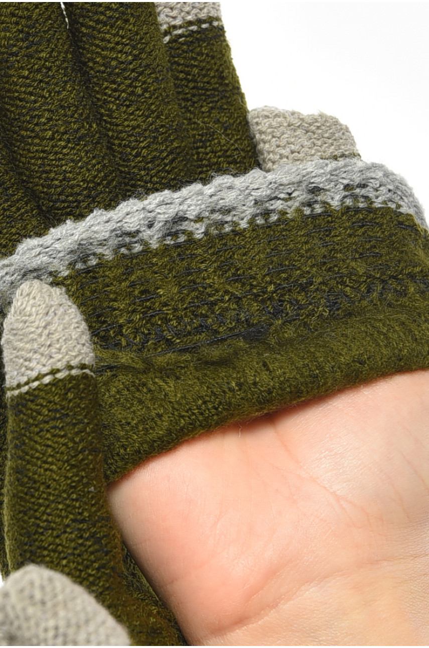 Перчатки женские сенсорные цвета хаки утепленные w-23 190016 Перчатки женские сенсорные цвета хаки утепленные w-23 190016