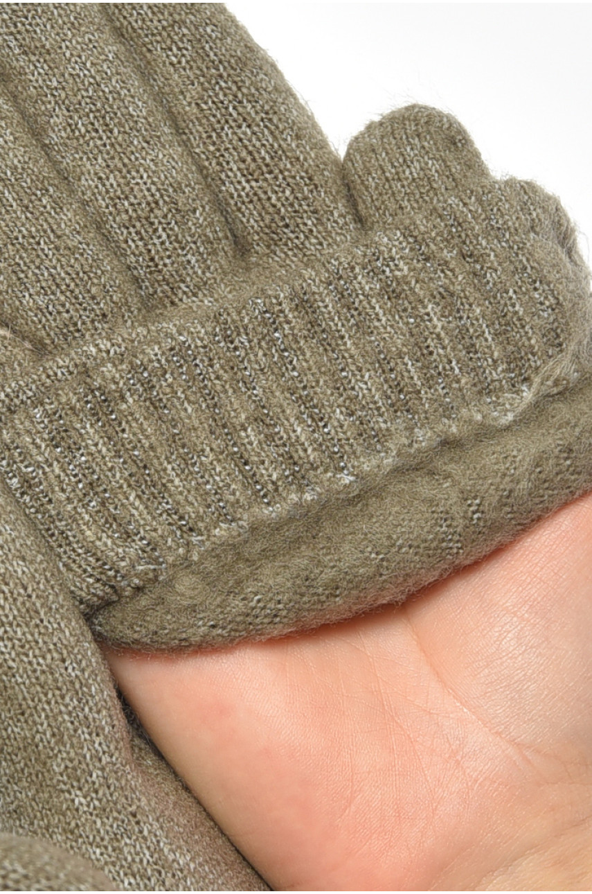 Перчатки женские серого цвета утепленные 834 190035