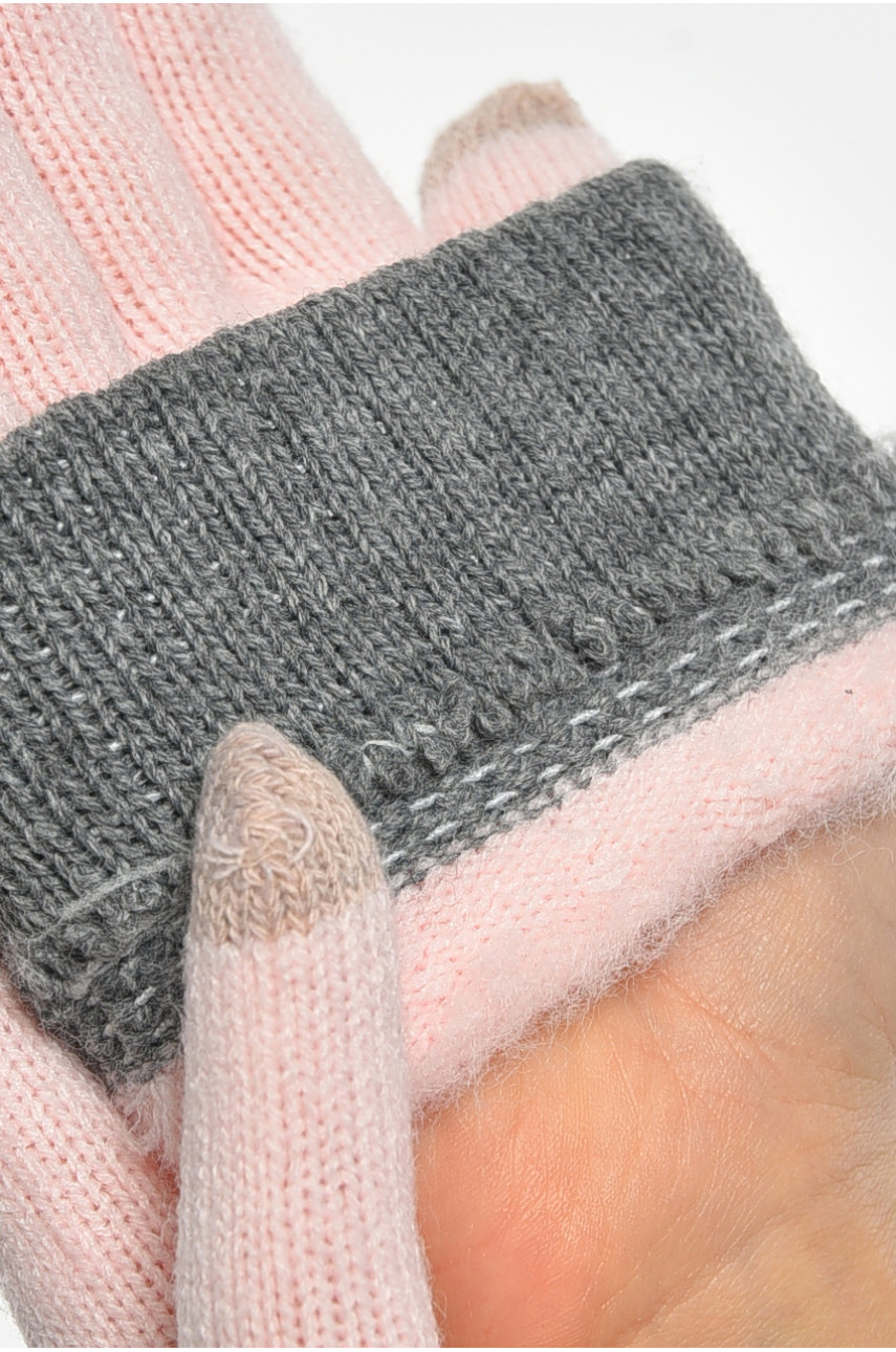 Перчатки женские сенсорные розового цвета утепленные w-9 190045 Перчатки женские сенсорные розового цвета утепленные w-9 190045