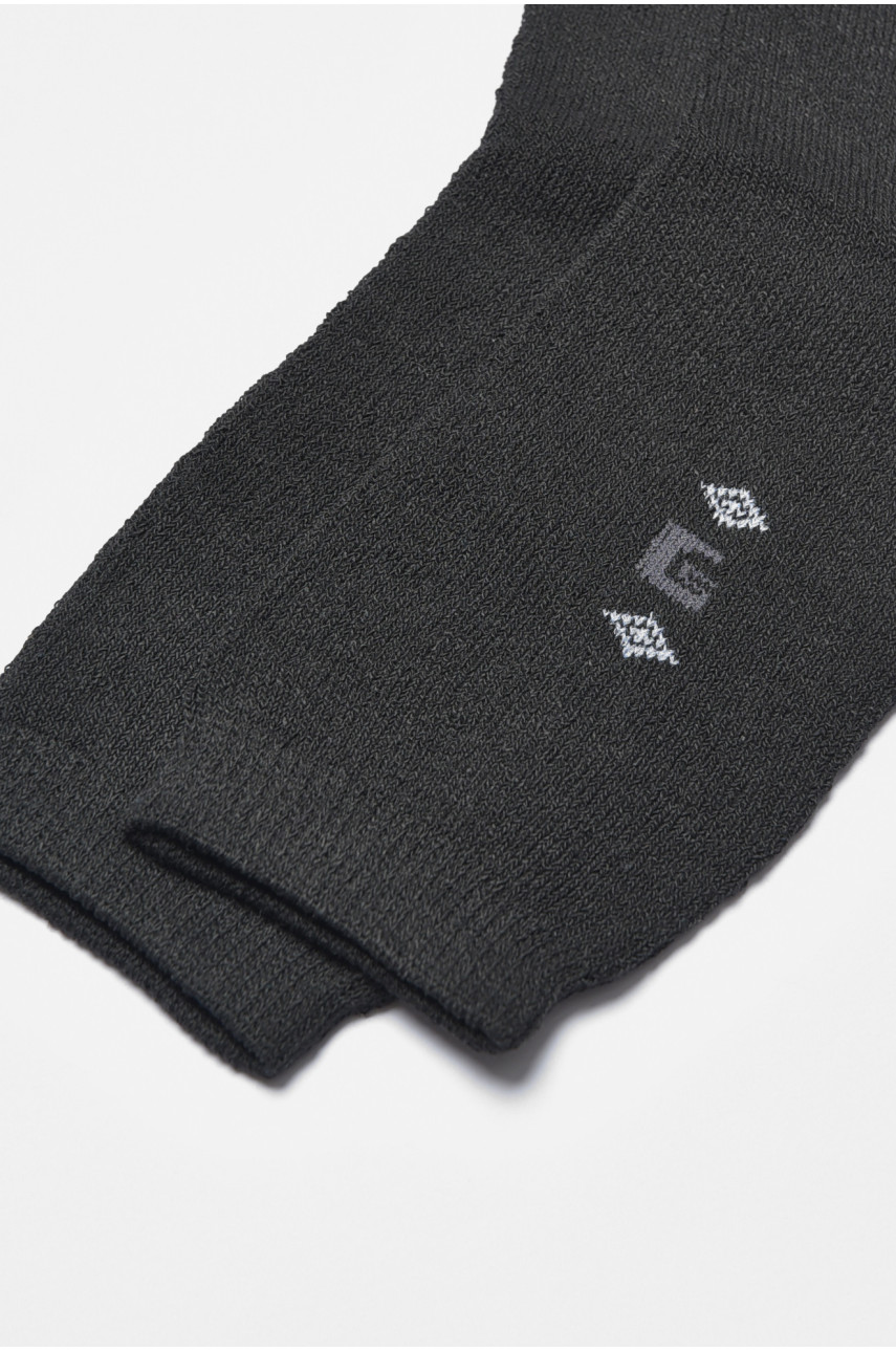 Шкарпетки чоловічі махрові чорного кольору 224 190051