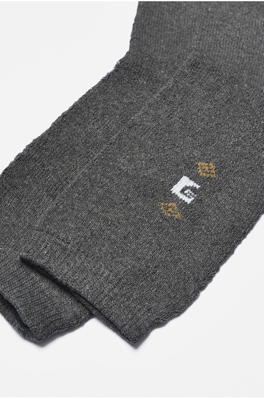 Шкарпетки чоловічі махрові темно-сірого кольору 224 190052 Шкарпетки чоловічі махрові темно-сірого кольору 224 190052