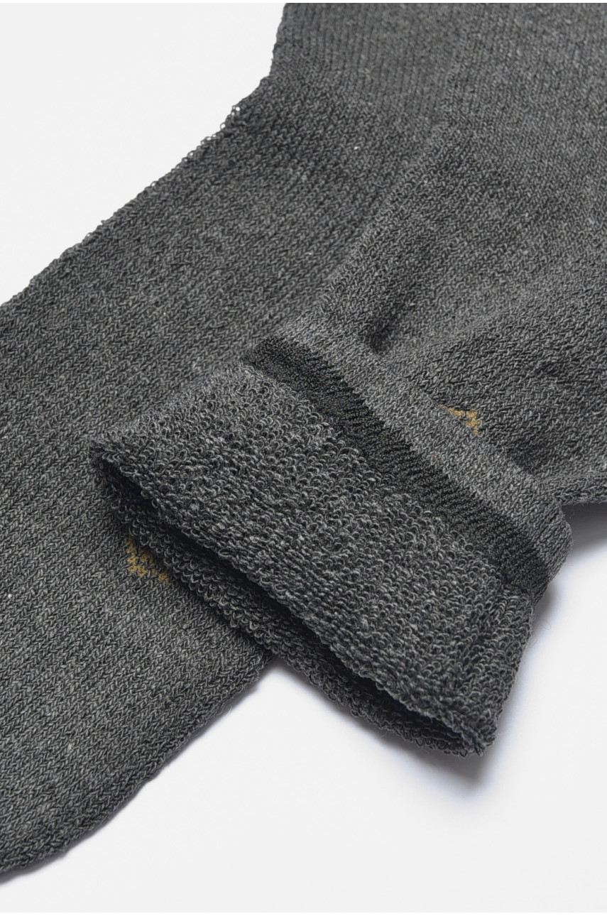 Шкарпетки чоловічі махрові темно-сірого кольору 224 190052 Шкарпетки чоловічі махрові темно-сірого кольору 224 190052