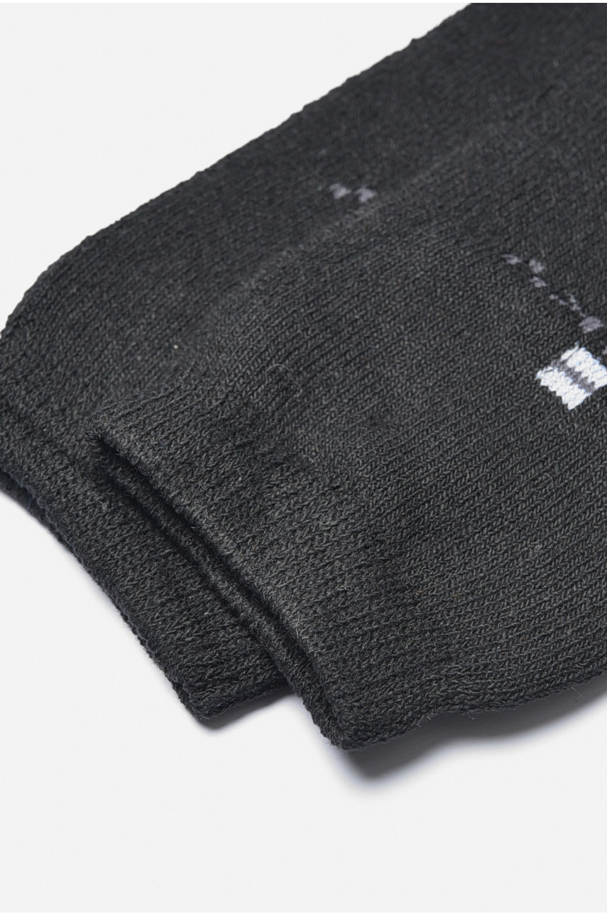 Шкарпетки чоловічі махрові чорного кольору 887 190061