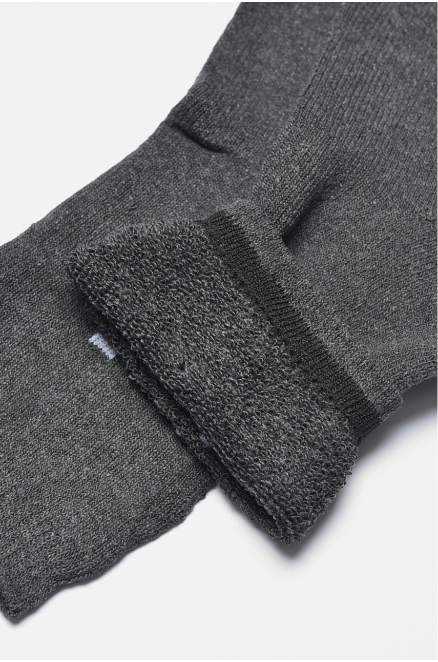 Шкарпетки чоловічі махрові темно-сірого кольору 887 190062