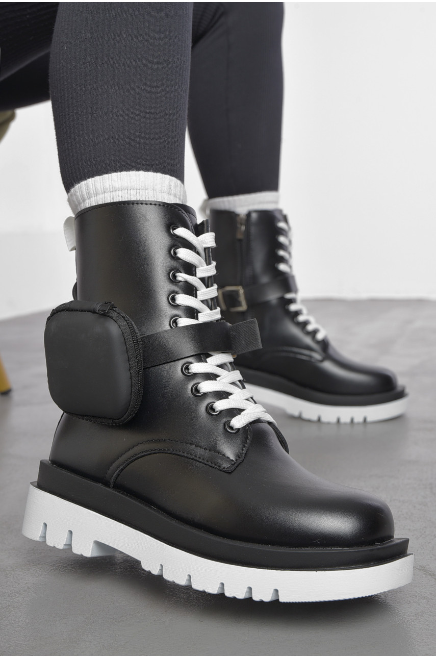 Ботинки женские демисезонные черного цвета 2360-2 190064