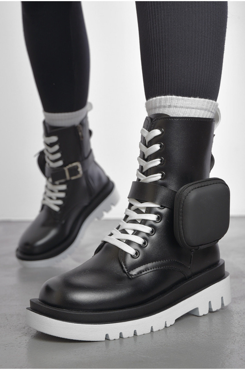 Ботинки женские демисезонные черного цвета 2360-2 190064