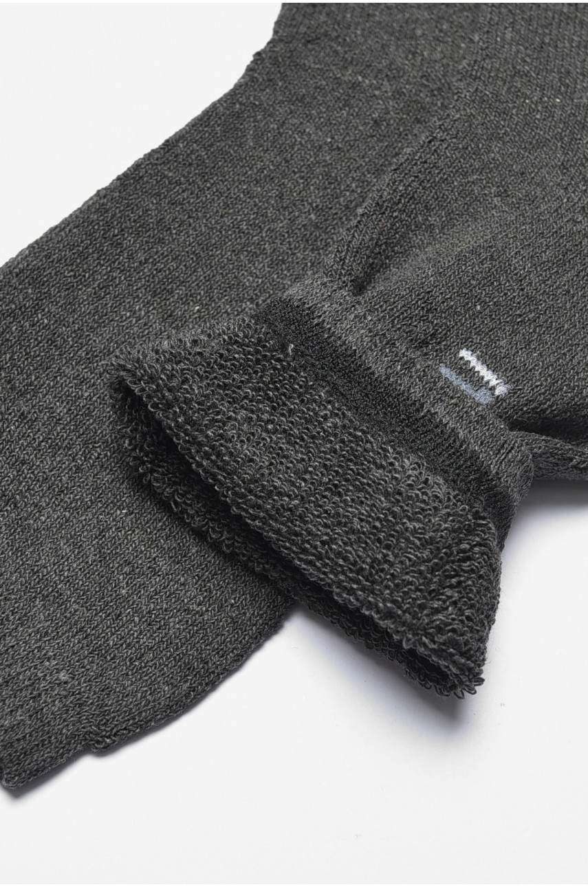 Шкарпетки чоловічі махрові темно-сірого кольору 880 190071