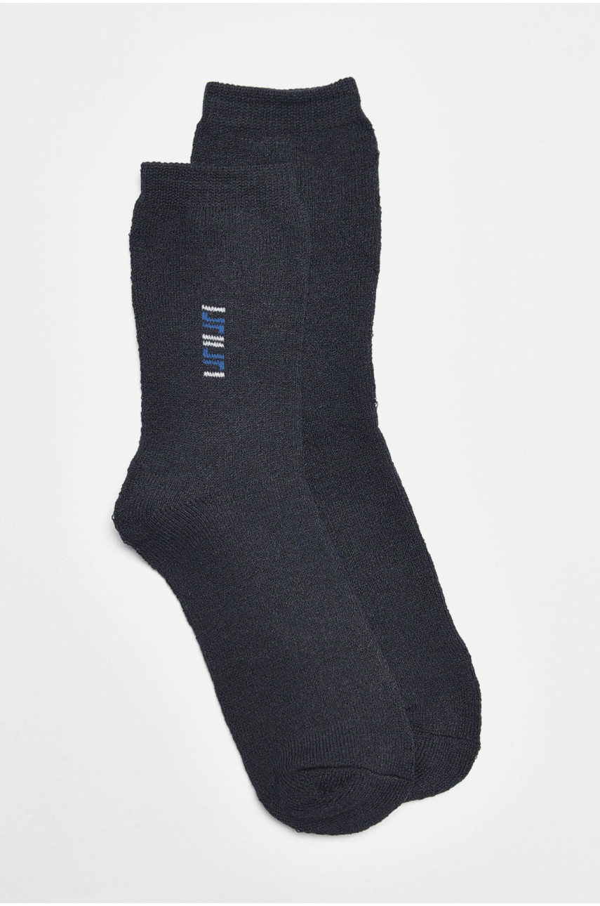 Шкарпетки чоловічі махрові темно-синього кольору 880 190073