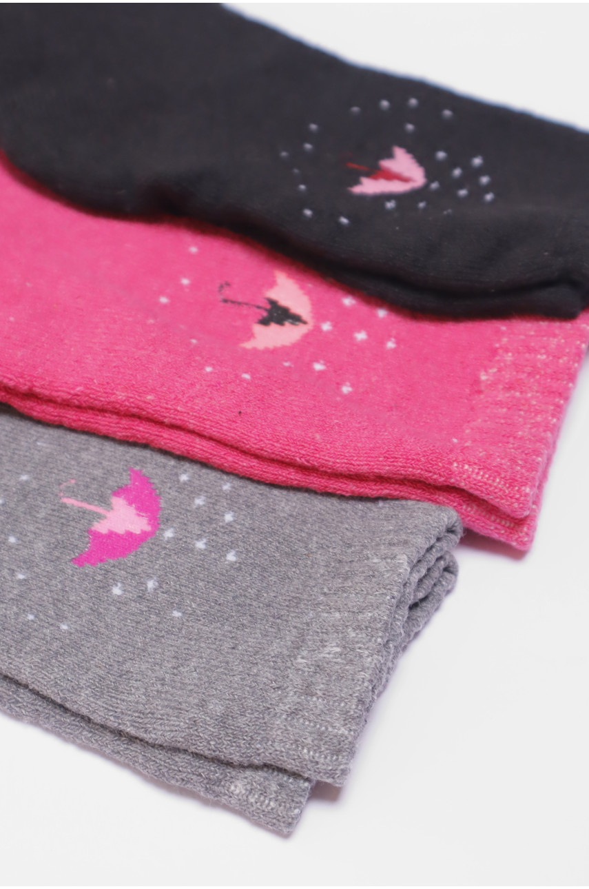 Набір шкарпеток жіночих махрових 3 штуки 778 190078