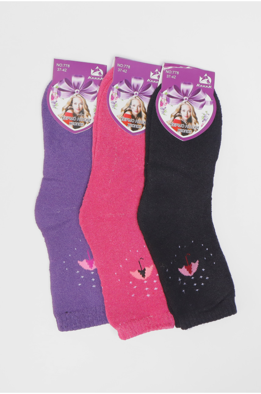 Набір шкарпеток жіночих махрових 3 штуки 778 190080