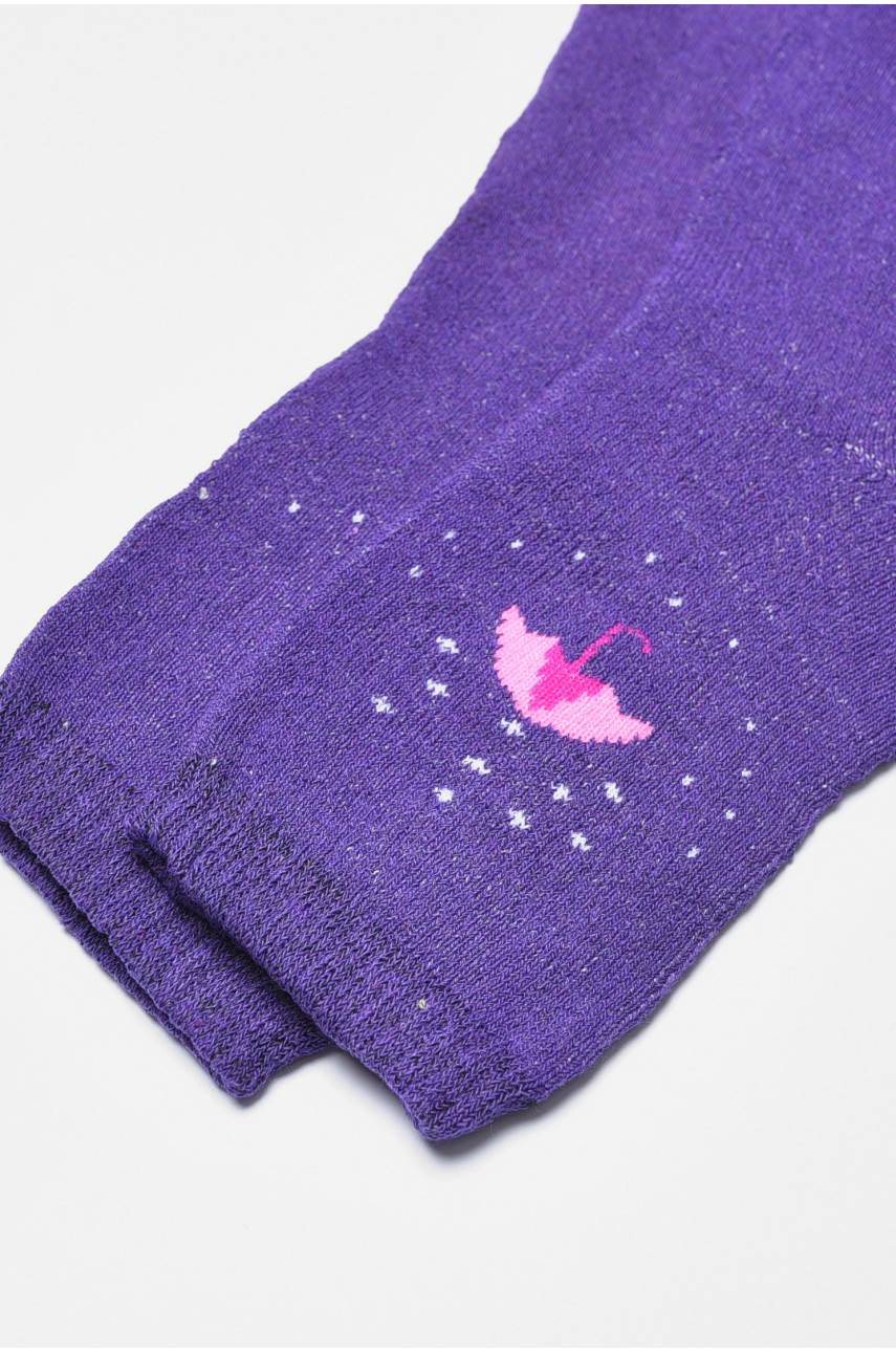 Шкарпетки жіночі махрові фіолетового кольору 778 190084