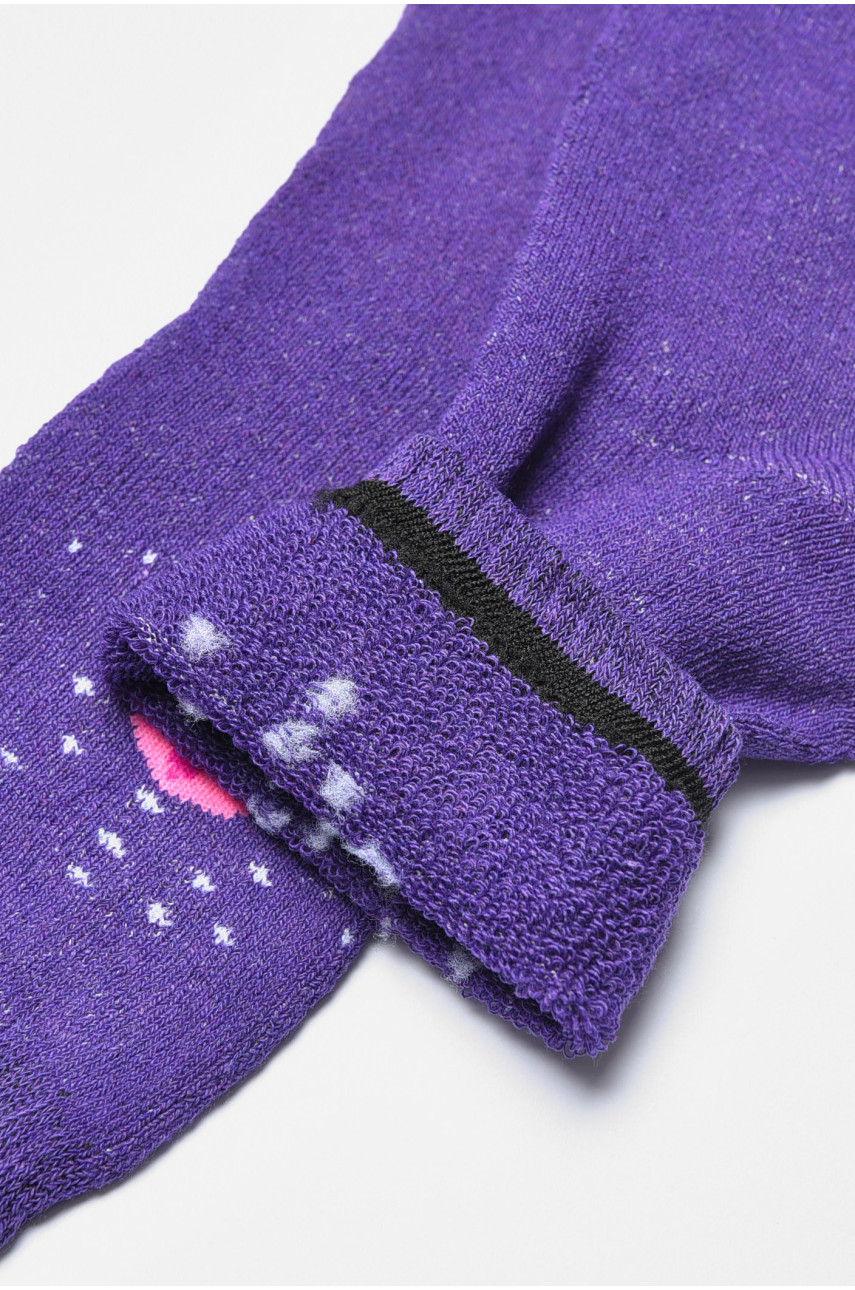 Шкарпетки жіночі махрові фіолетового кольору 778 190084