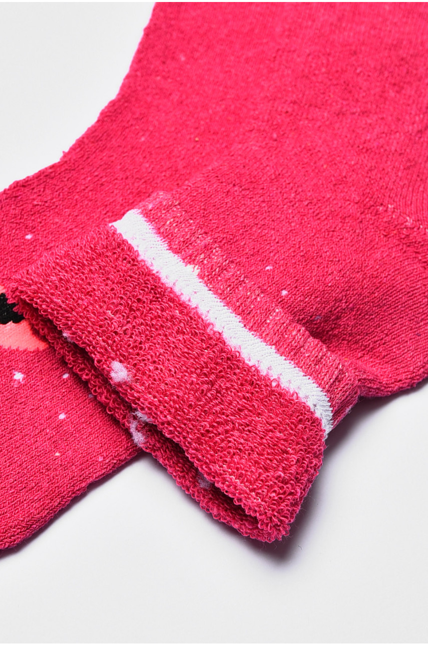 Шкарпетки жіночі махрові рожевого кольору 778 190094