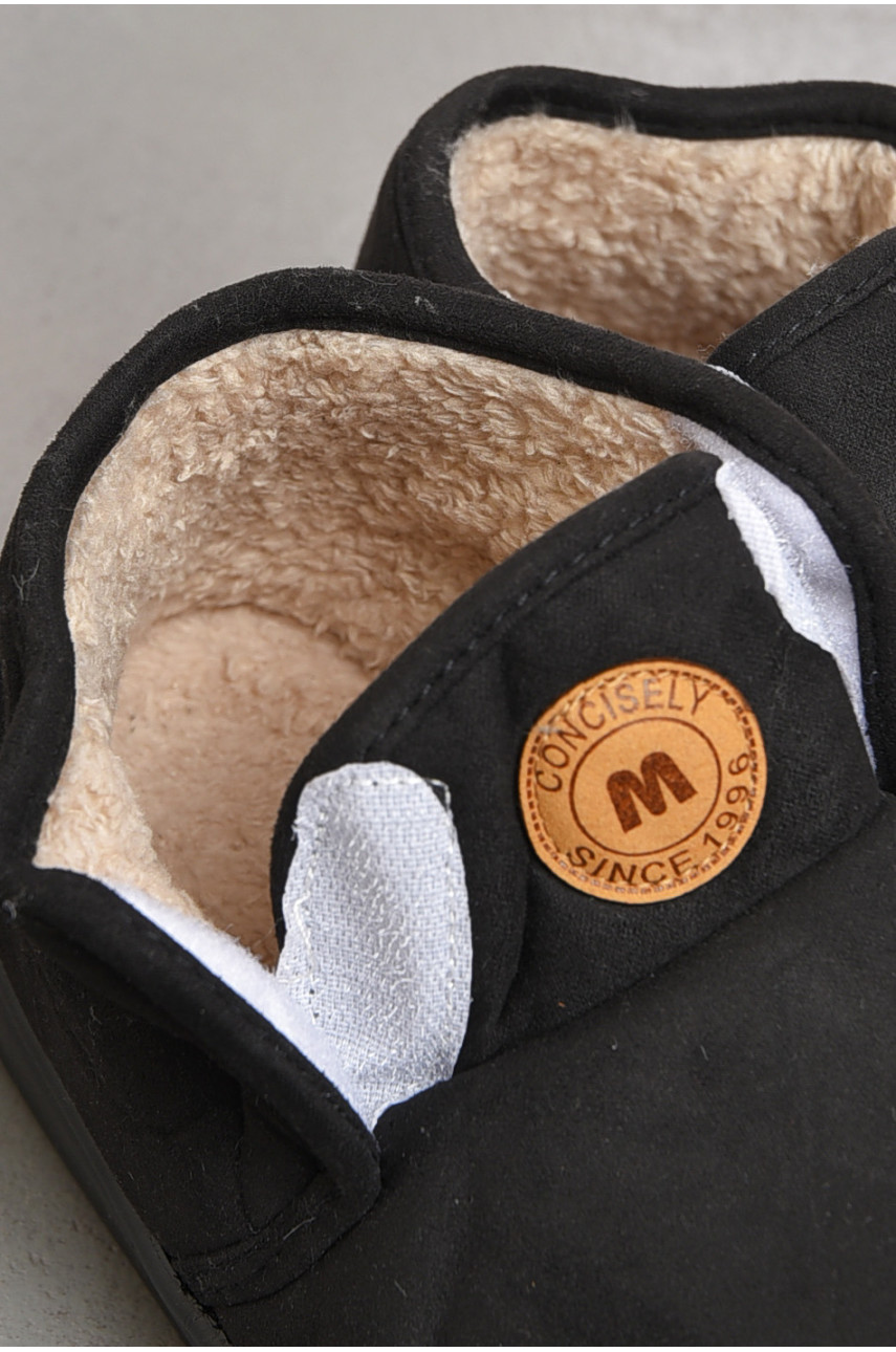 Капці домашні жіночі на хутрі чорного кольору 9819-6 190122