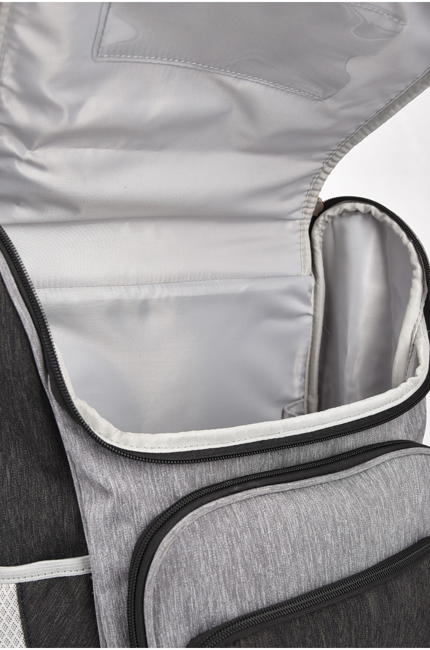 Рюкзак дитячий текстильний сірого кольору 190133