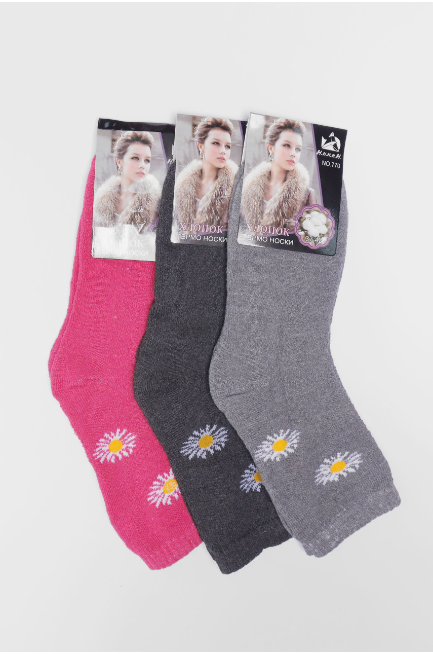 Набір шкарпеток жіночих махрових 3 штуки 770 190148