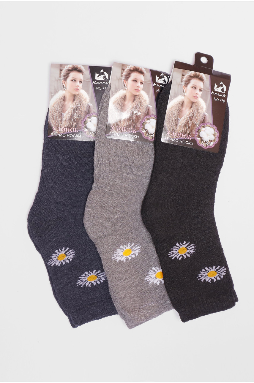 Набір шкарпеток жіночих махрових 3 штуки 770 190149