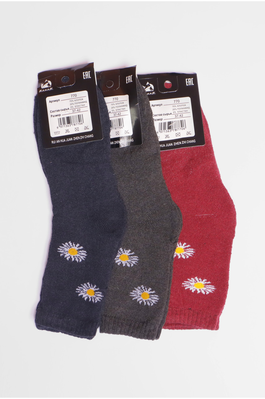 Набір шкарпеток жіночих махрових 3 штуки 770 190152