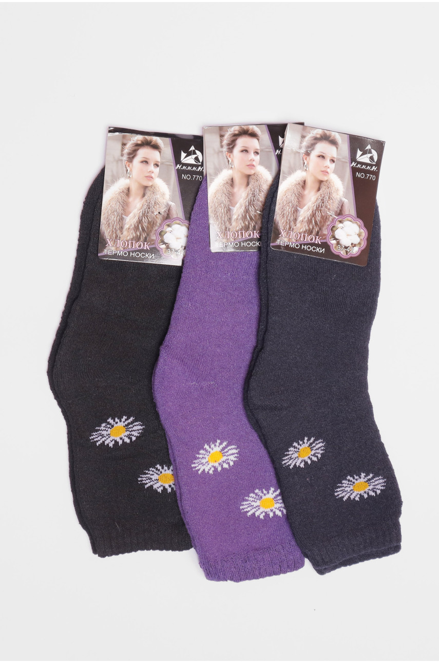 Набір шкарпеток жіночих махрових 3 штуки 770 190153