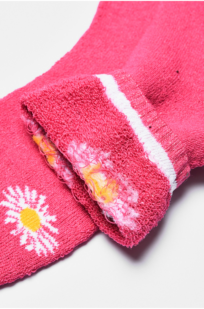 Шкарпетки жіночі махрові рожевого кольору 770 190156