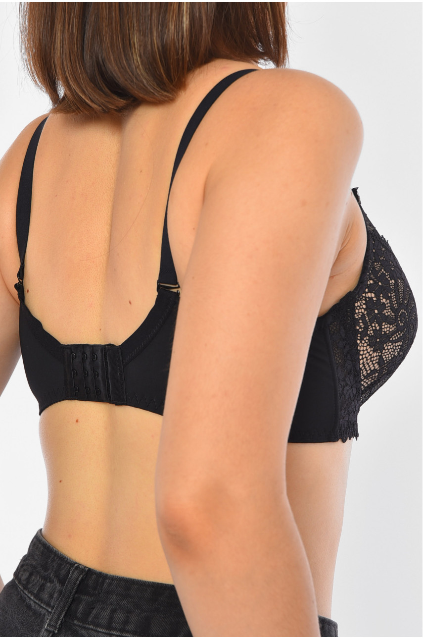 Бюстгальтер жіночий чорного кольору чашка D 50003-2 190170