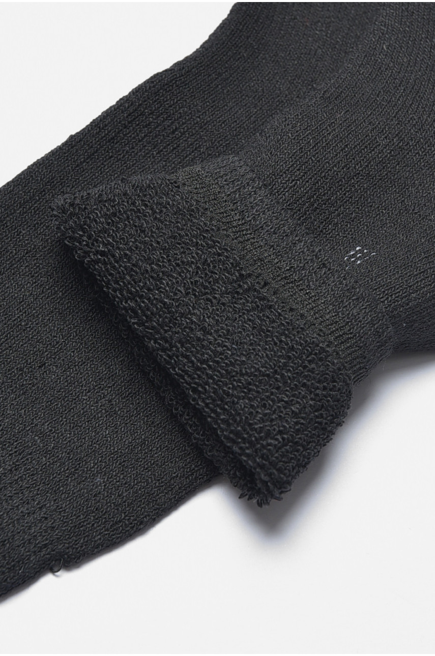 Шкарпетки чоловічі махрові чорного кольору 225 190176