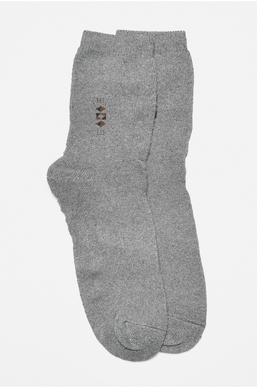 Шкарпетки чоловічі махрові сірого кольору 225 190180